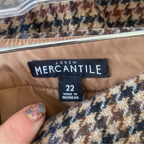 J. Crew Houndstooth Pencil Skirt in Brown and Black - Picture 7 of 7